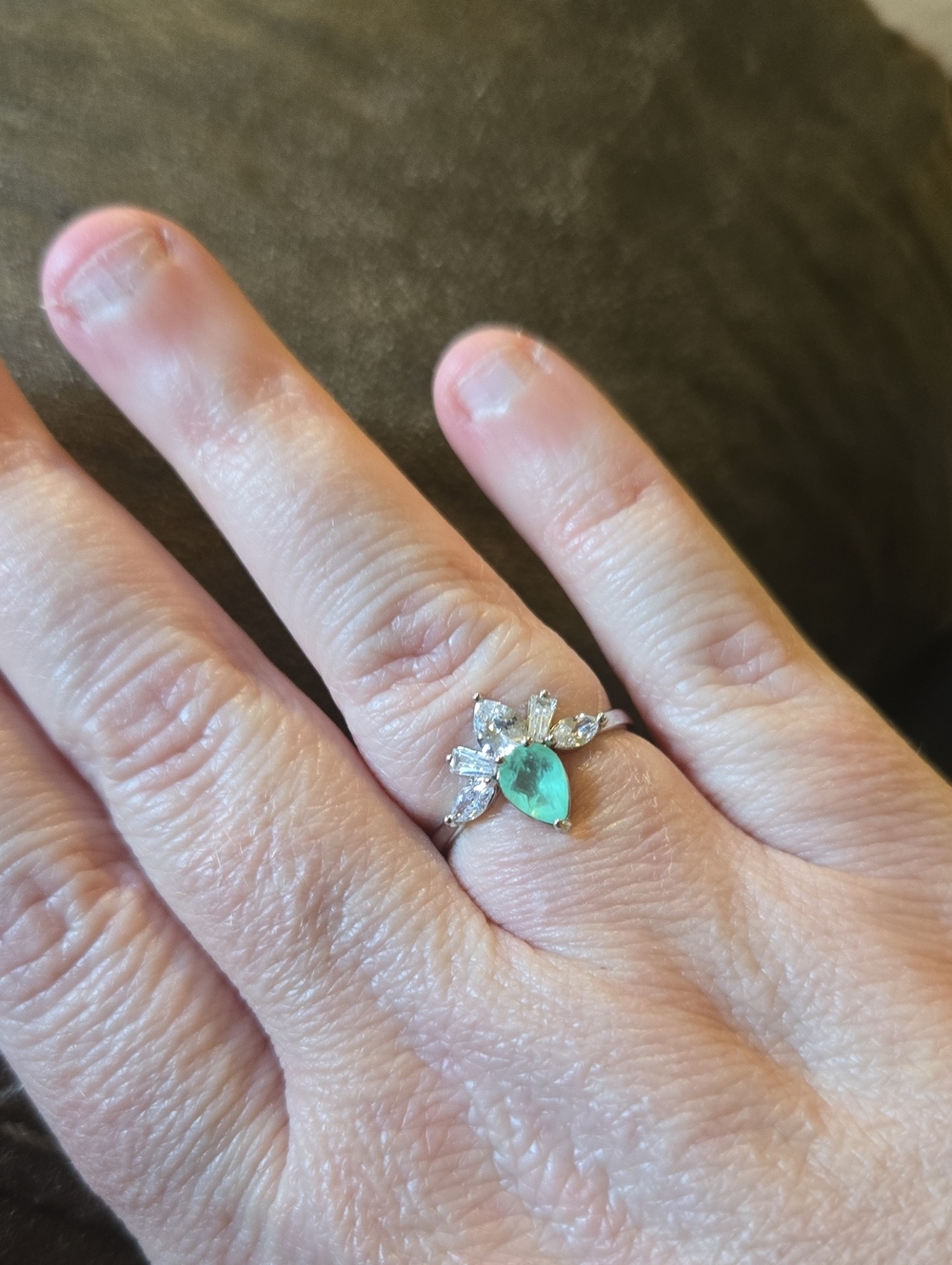BP In Perfect Harmony Lab Created Mint Green Tourmaline Rhodium Plating